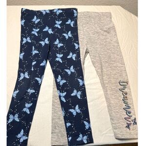 Emma & Elsa Fleece Lined Leggings 2-Pack – Size 4/5